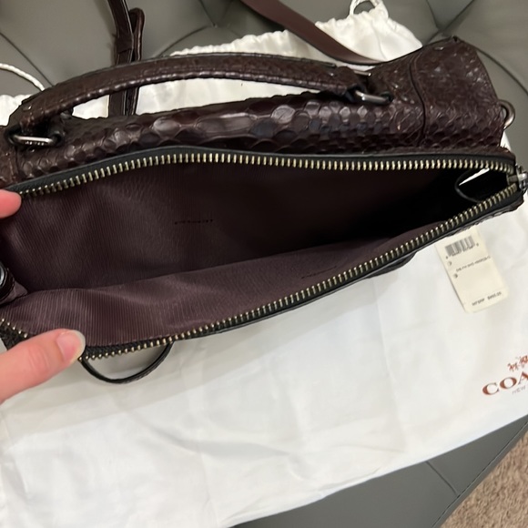 Coach wine python bag - Picture 7 of 8